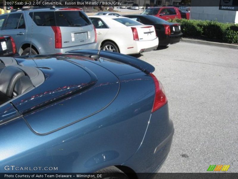 Fusion Blue Metallic / Black/Gray 2007 Saab 9-3 2.0T Convertible