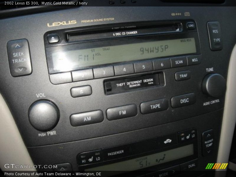 Mystic Gold Metallic / Ivory 2002 Lexus ES 300