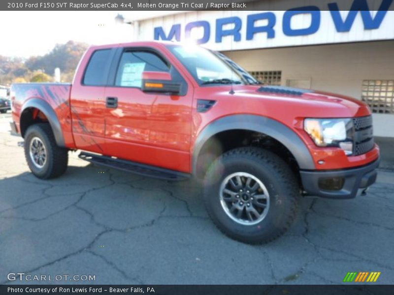 Molten Orange Tri Coat / Raptor Black 2010 Ford F150 SVT Raptor SuperCab 4x4