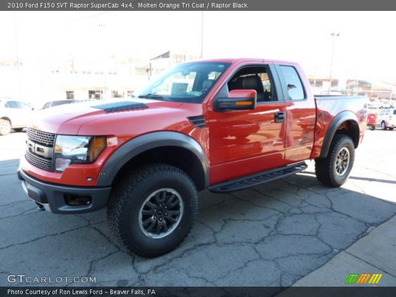 Molten Orange Tri Coat / Raptor Black 2010 Ford F150 SVT Raptor SuperCab 4x4