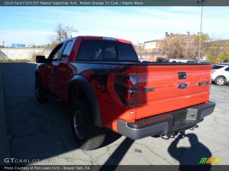 Molten Orange Tri Coat / Raptor Black 2010 Ford F150 SVT Raptor SuperCab 4x4