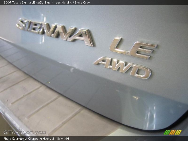 Blue Mirage Metallic / Stone Gray 2006 Toyota Sienna LE AWD