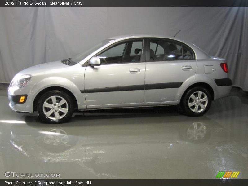 Clear Silver / Gray 2009 Kia Rio LX Sedan