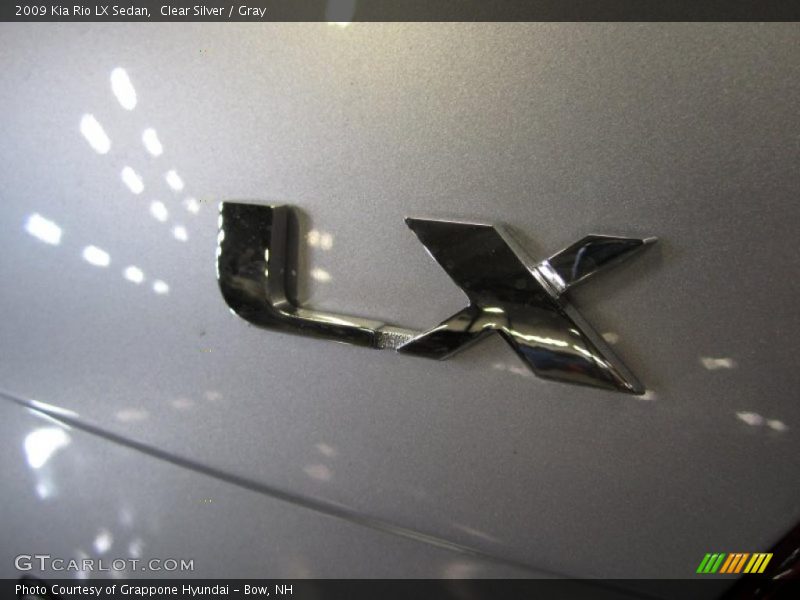 Clear Silver / Gray 2009 Kia Rio LX Sedan