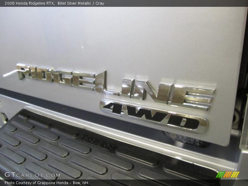 Billet Silver Metallic / Gray 2008 Honda Ridgeline RTX
