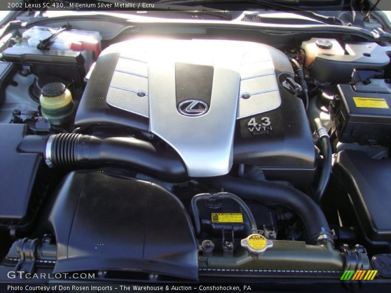  2002 SC 430 Engine - 4.3 Liter DOHC 32-Valve VVT-i V8