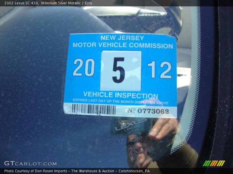 Millenium Silver Metallic / Ecru 2002 Lexus SC 430