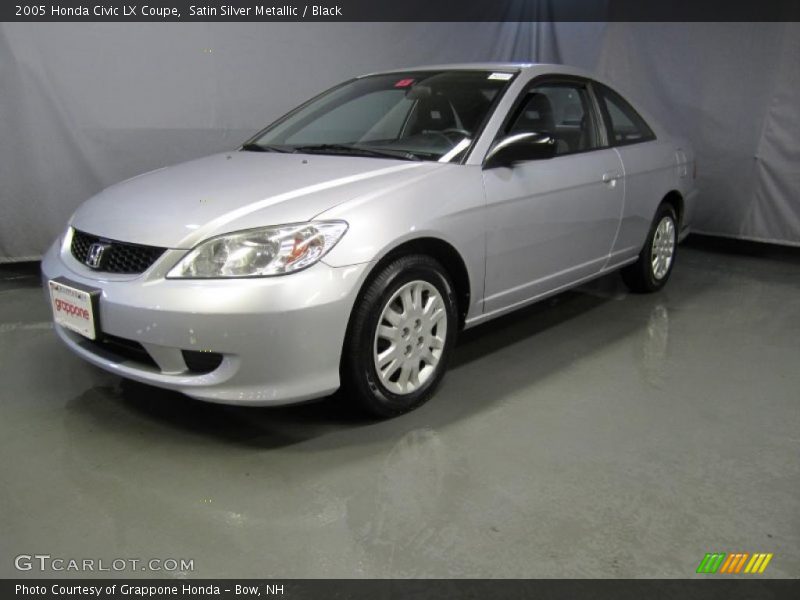 Satin Silver Metallic / Black 2005 Honda Civic LX Coupe