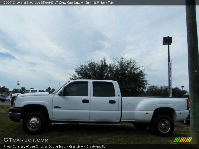 Summit White / Tan 2007 Chevrolet Silverado 3500HD LT Crew Cab Dually