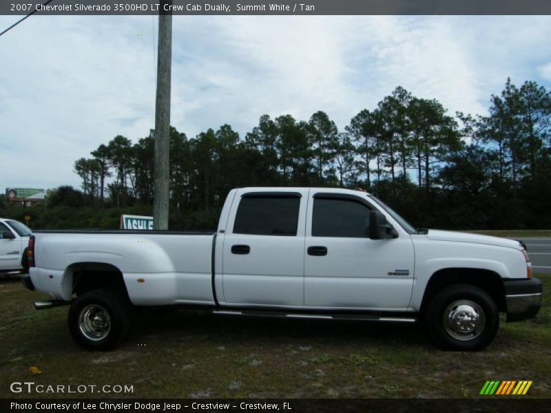 Summit White / Tan 2007 Chevrolet Silverado 3500HD LT Crew Cab Dually