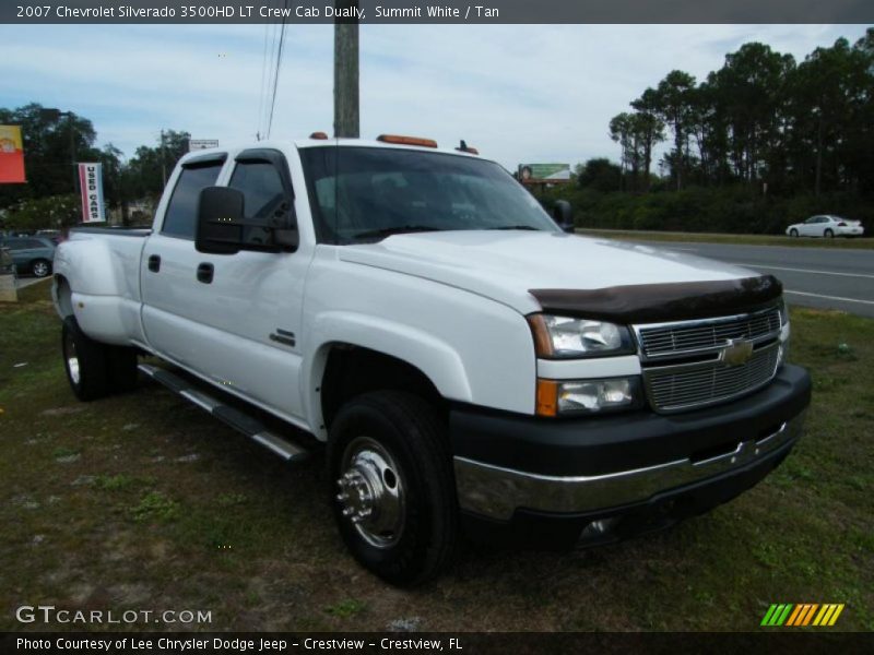 Summit White / Tan 2007 Chevrolet Silverado 3500HD LT Crew Cab Dually