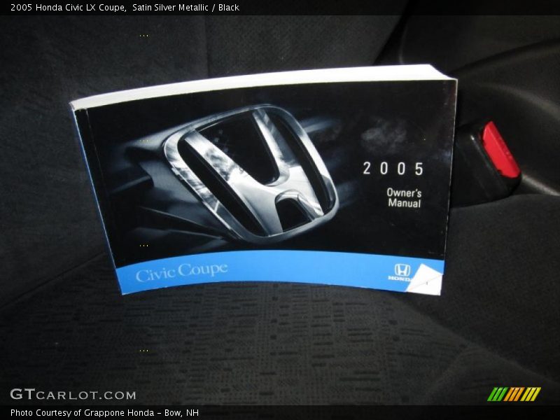 Satin Silver Metallic / Black 2005 Honda Civic LX Coupe