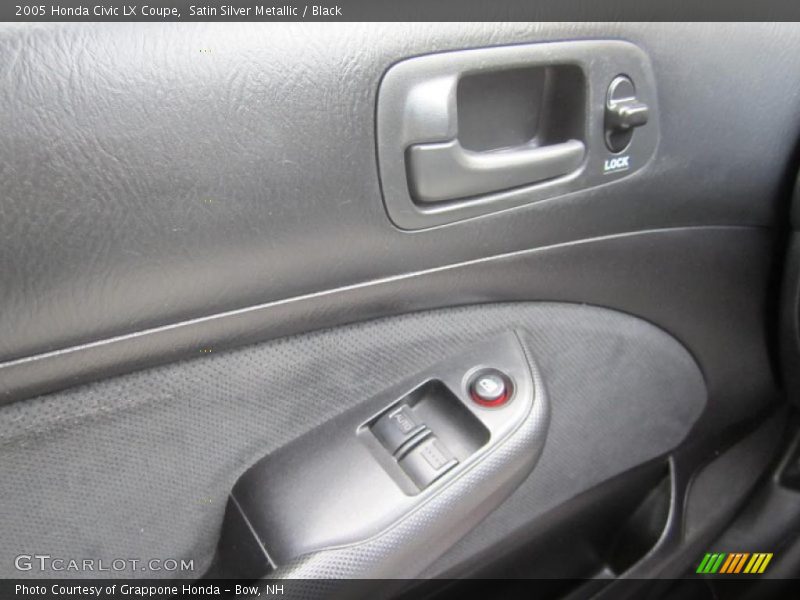 Satin Silver Metallic / Black 2005 Honda Civic LX Coupe