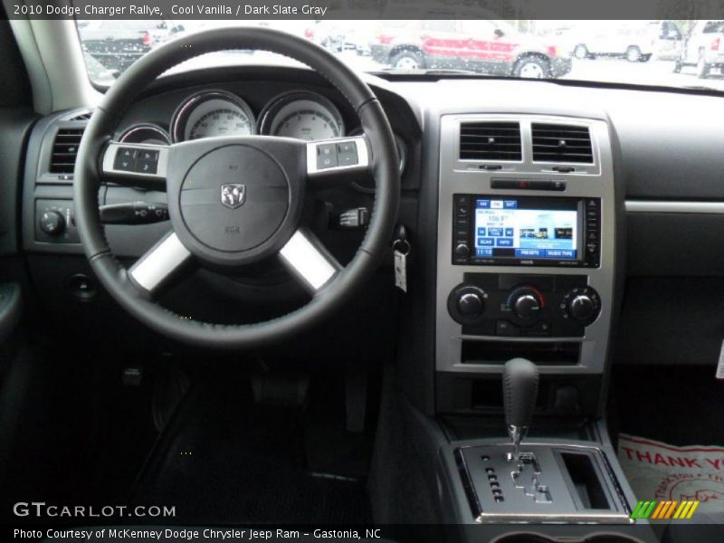 Cool Vanilla / Dark Slate Gray 2010 Dodge Charger Rallye