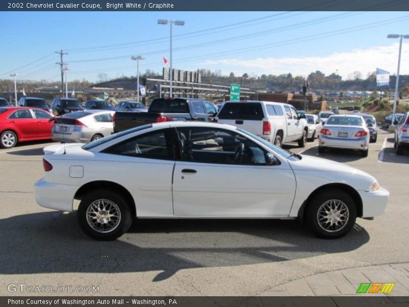 Bright White / Graphite 2002 Chevrolet Cavalier Coupe