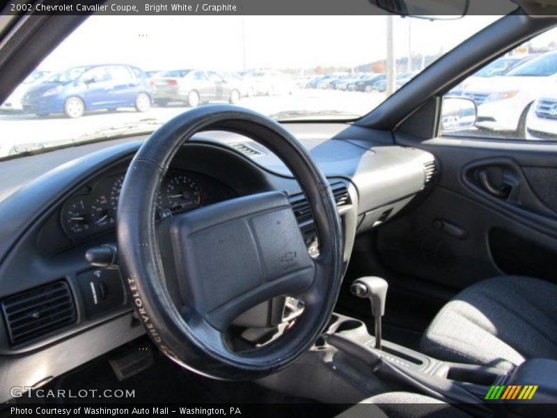 Bright White / Graphite 2002 Chevrolet Cavalier Coupe