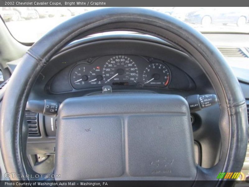 Bright White / Graphite 2002 Chevrolet Cavalier Coupe