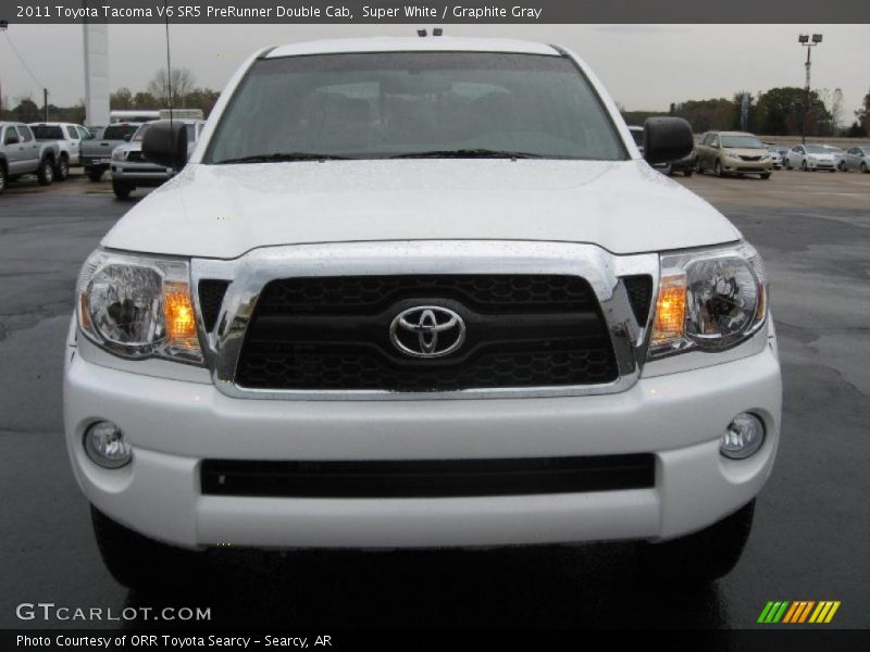 Super White / Graphite Gray 2011 Toyota Tacoma V6 SR5 PreRunner Double Cab