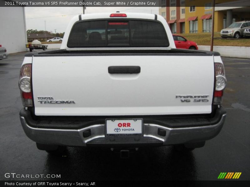 Super White / Graphite Gray 2011 Toyota Tacoma V6 SR5 PreRunner Double Cab