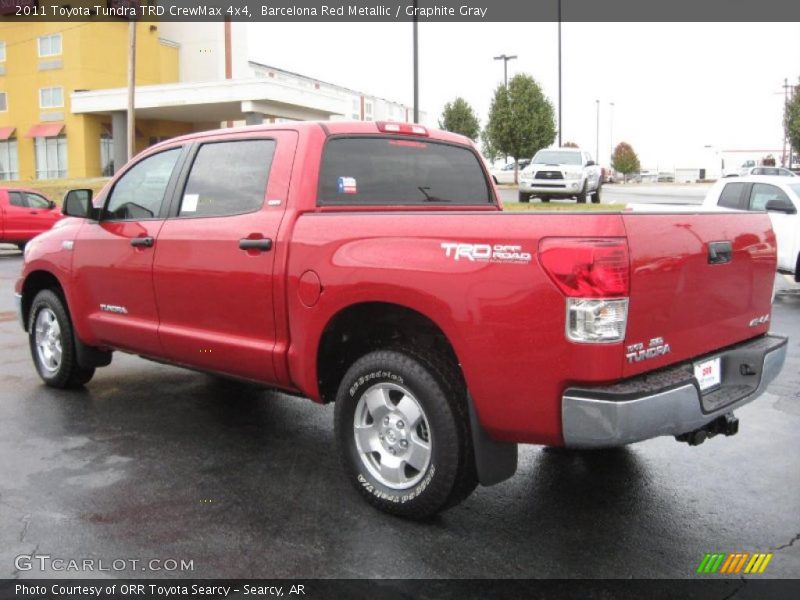 Barcelona Red Metallic / Graphite Gray 2011 Toyota Tundra TRD CrewMax 4x4