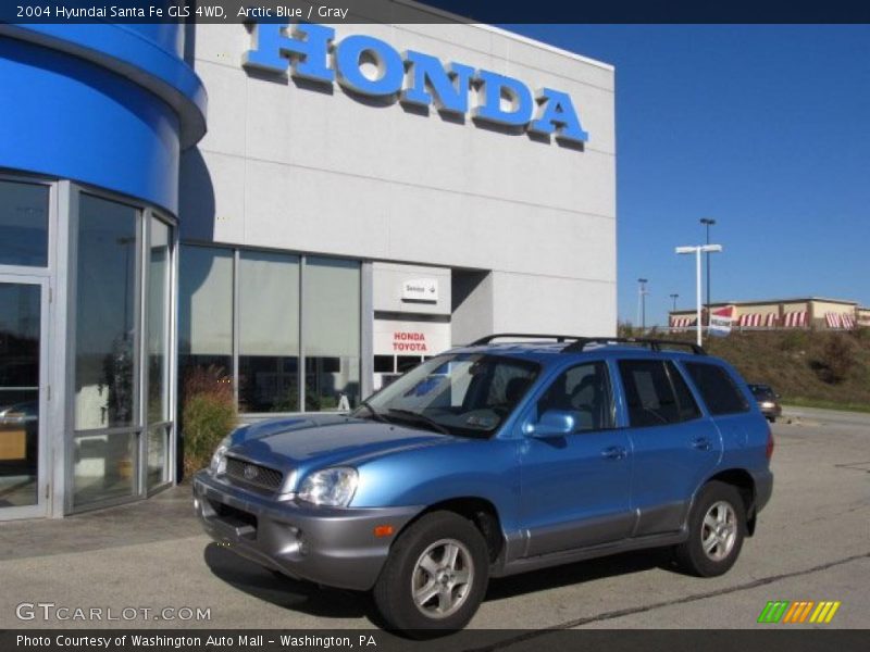 Arctic Blue / Gray 2004 Hyundai Santa Fe GLS 4WD