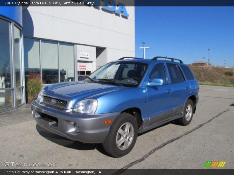 Arctic Blue / Gray 2004 Hyundai Santa Fe GLS 4WD