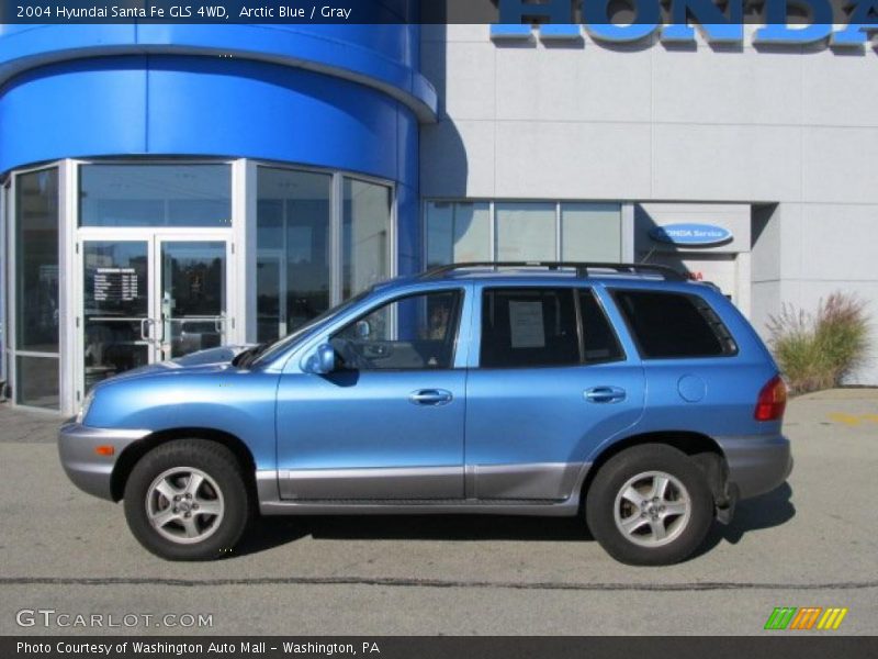 Arctic Blue / Gray 2004 Hyundai Santa Fe GLS 4WD
