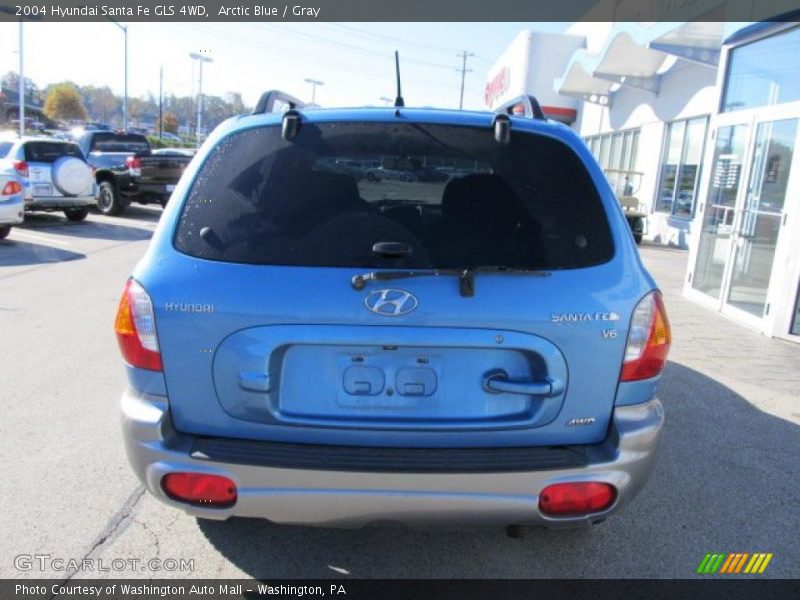 Arctic Blue / Gray 2004 Hyundai Santa Fe GLS 4WD