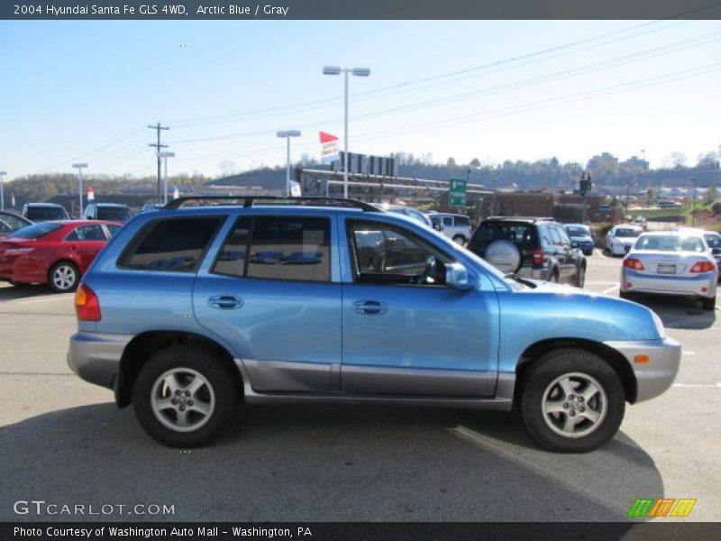 Arctic Blue / Gray 2004 Hyundai Santa Fe GLS 4WD