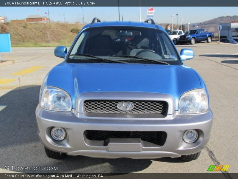 Arctic Blue / Gray 2004 Hyundai Santa Fe GLS 4WD