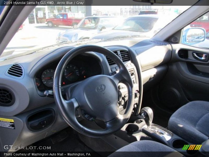 Arctic Blue / Gray 2004 Hyundai Santa Fe GLS 4WD