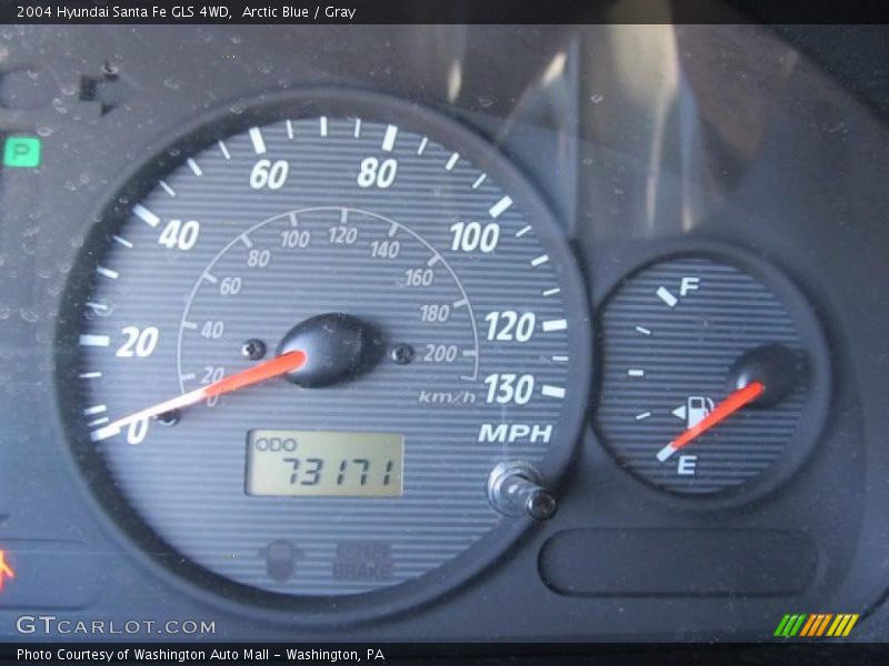 Arctic Blue / Gray 2004 Hyundai Santa Fe GLS 4WD
