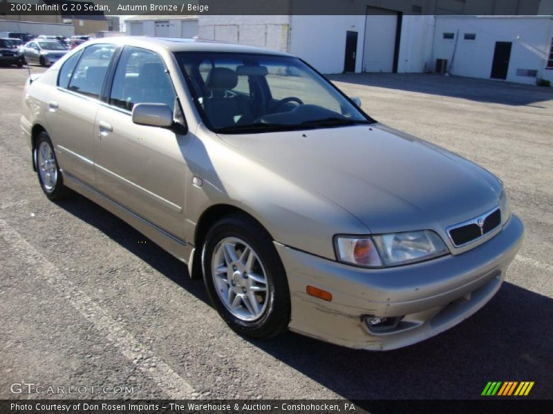 Autumn Bronze / Beige 2002 Infiniti G 20 Sedan