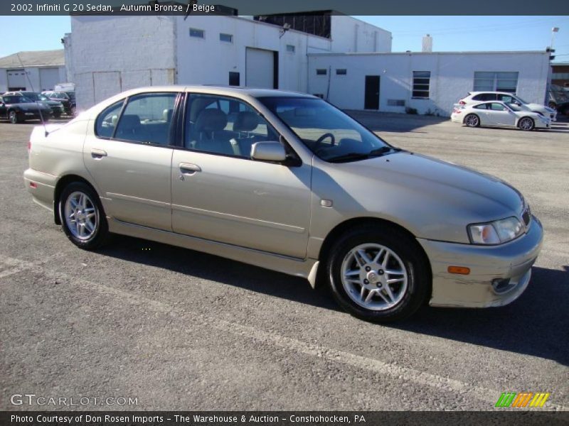 Autumn Bronze / Beige 2002 Infiniti G 20 Sedan