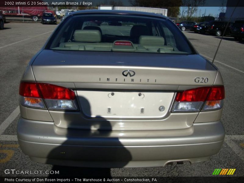 Autumn Bronze / Beige 2002 Infiniti G 20 Sedan
