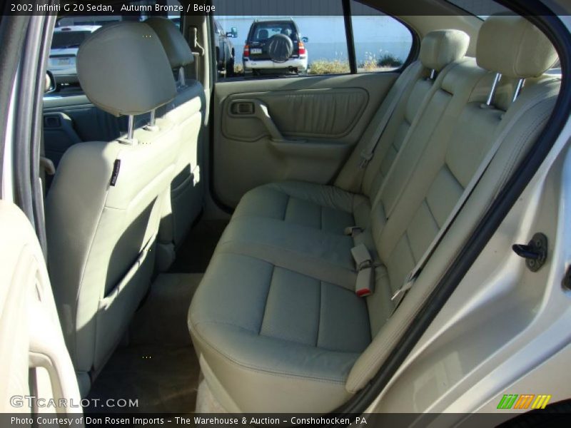 Autumn Bronze / Beige 2002 Infiniti G 20 Sedan