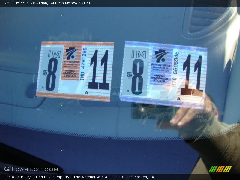 Autumn Bronze / Beige 2002 Infiniti G 20 Sedan