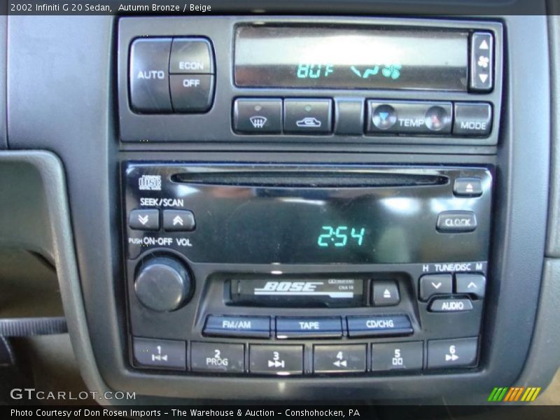 Controls of 2002 G 20 Sedan