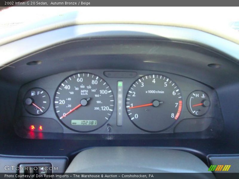  2002 G 20 Sedan 20 Sedan Gauges
