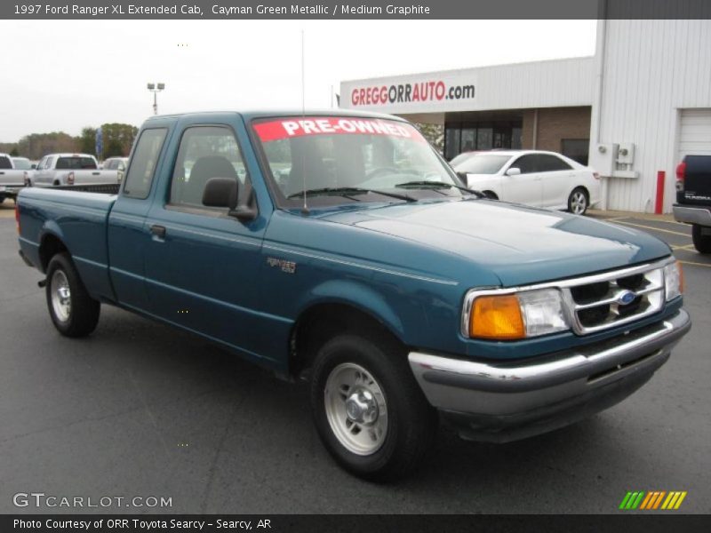 Cayman Green Metallic / Medium Graphite 1997 Ford Ranger XL Extended Cab