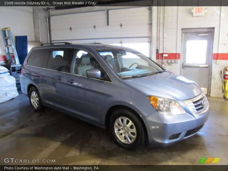 Ocean Mist Metallic / Gray 2008 Honda Odyssey EX-L
