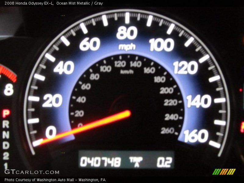 Ocean Mist Metallic / Gray 2008 Honda Odyssey EX-L