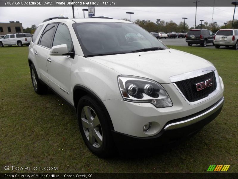 White Diamond Metallic / Titanium 2007 GMC Acadia SLT AWD