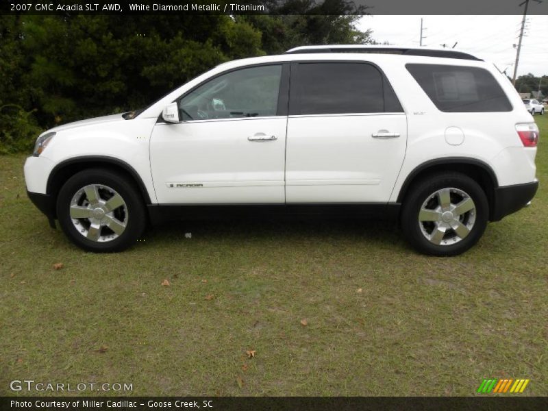 White Diamond Metallic / Titanium 2007 GMC Acadia SLT AWD