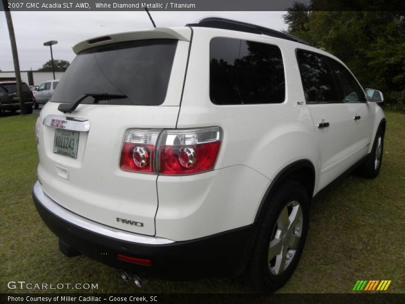 White Diamond Metallic / Titanium 2007 GMC Acadia SLT AWD