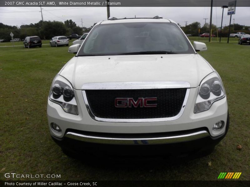 White Diamond Metallic / Titanium 2007 GMC Acadia SLT AWD