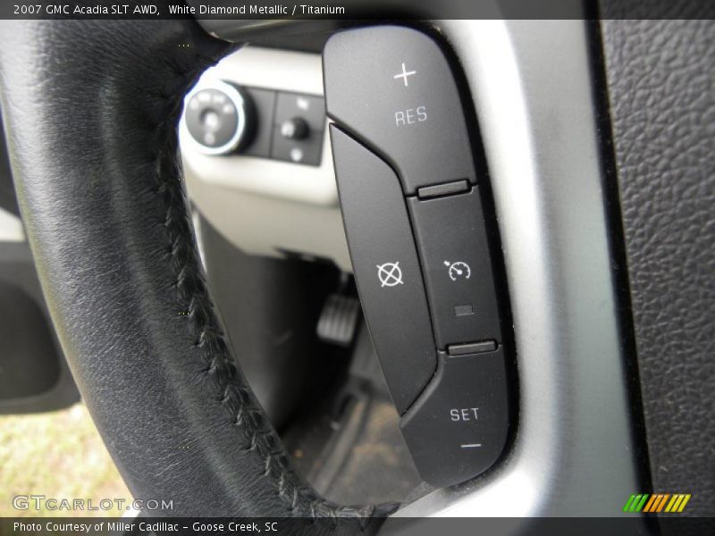 White Diamond Metallic / Titanium 2007 GMC Acadia SLT AWD