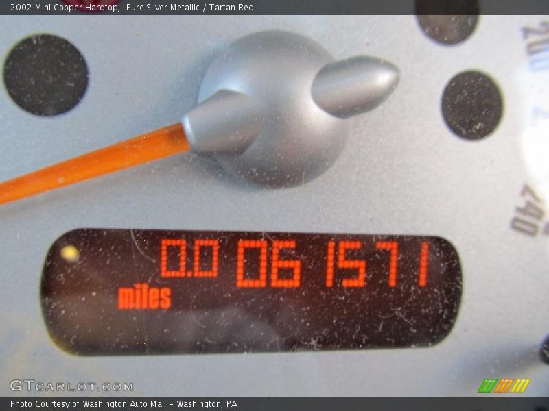 Pure Silver Metallic / Tartan Red 2002 Mini Cooper Hardtop