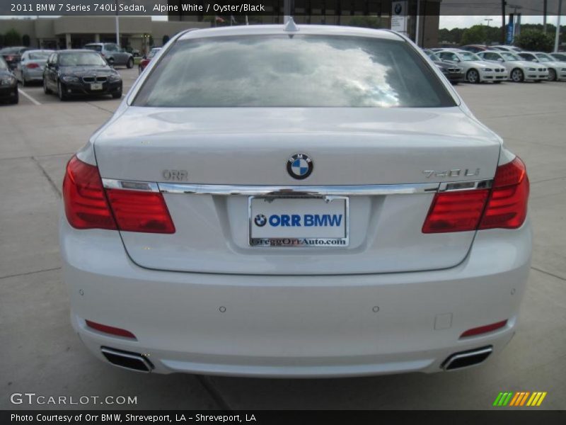 Alpine White / Oyster/Black 2011 BMW 7 Series 740Li Sedan