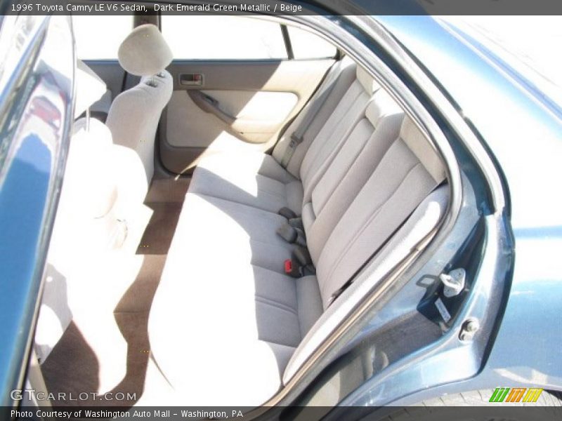 Dark Emerald Green Metallic / Beige 1996 Toyota Camry LE V6 Sedan